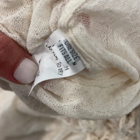 Jen’s Pirate booty fringe gauze coverup top - Picture 6 of 7